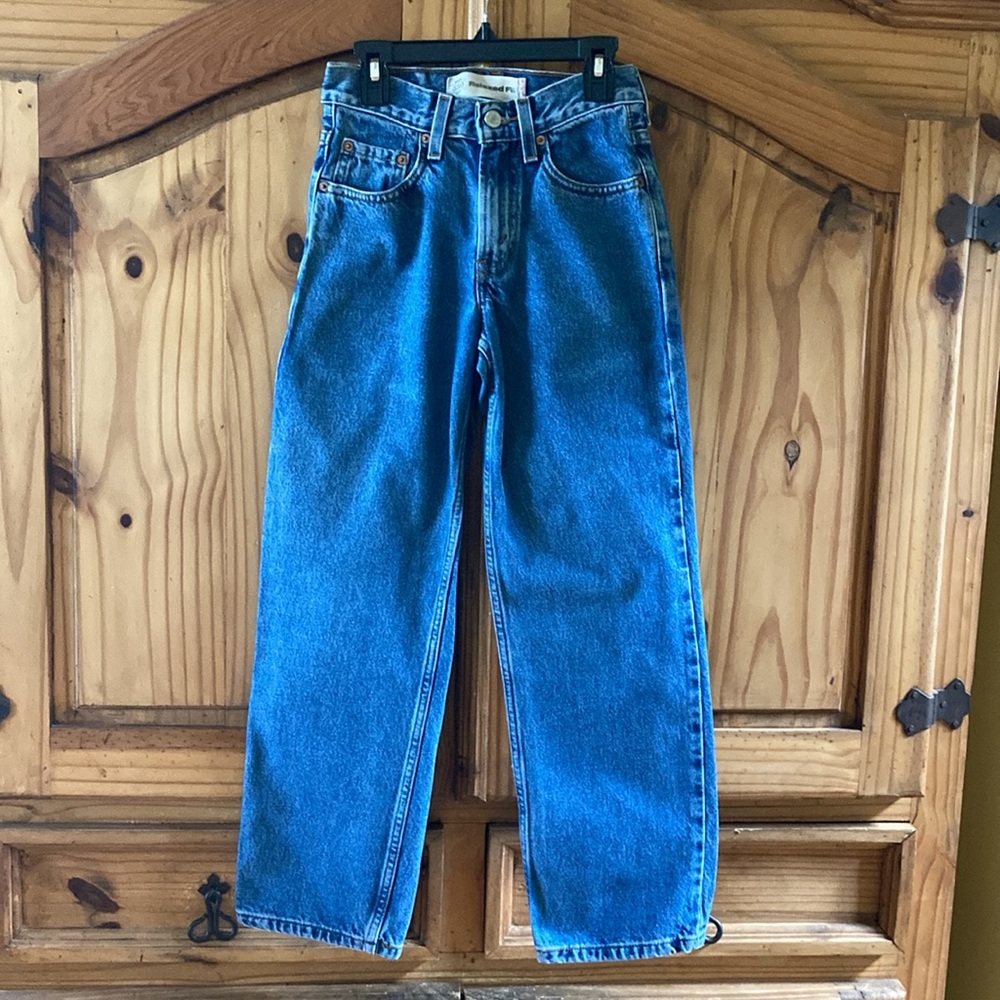 Boys Levi’s 550 Relaxed Fit blue jeans size 12 Slim (24X26 1/2)